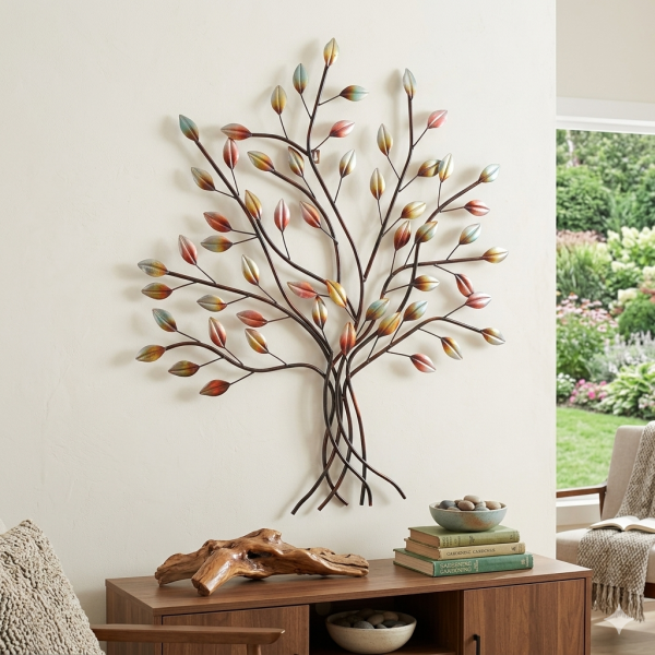 Atemberaubendes Wandbild Baum aus Metall - Dekoration